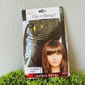 MIA BEAUTY Full Look Instant Clip-N-Bangs 1pc - MEDIUM BROWN